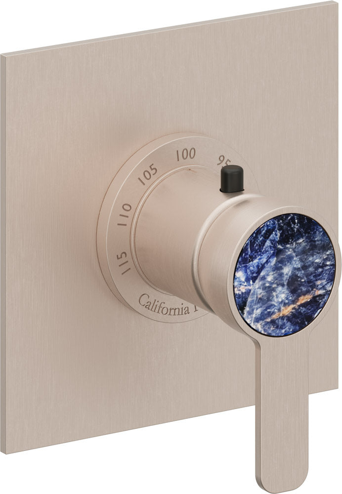 California Faucets Capitola StyleTherm Termostático de 3/4" - Placa Plana - Níquel Satinado
