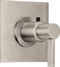 California Faucets Bel Canto StyleTherm Termostático de 3/4" - Placa Plana - Níquel Satinado