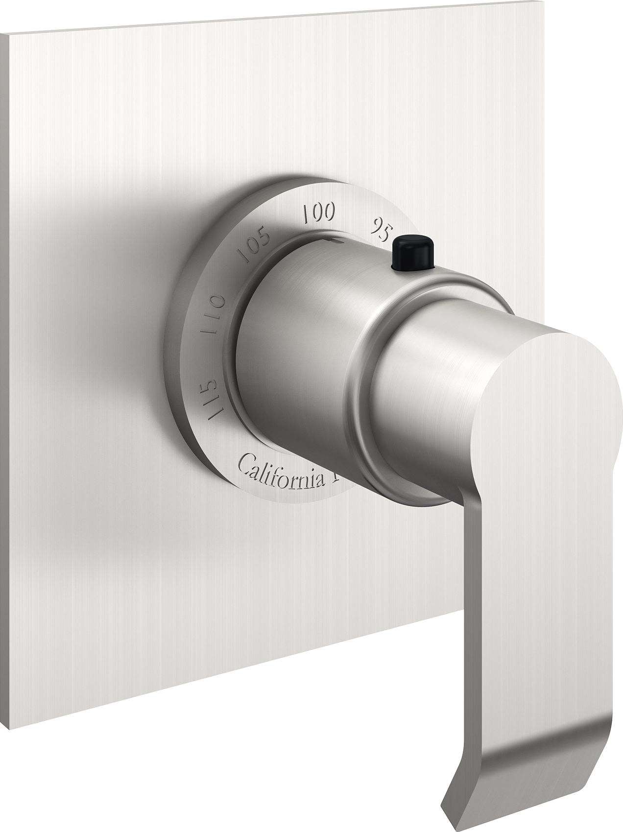 California Faucets Libretto StyleTherm Termostático de 3/4" - Placa Plana - Níquel Satinado