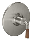 California Faucets Descanso StyleTherm Termostático de 3/4" - Palanca de Teca - Níquel Satinado