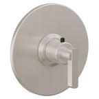 California Faucets San Elijo StyleTherm Termostático de 3/4" - Placa Redonda - Base Cuadrada - Níquel Satinado