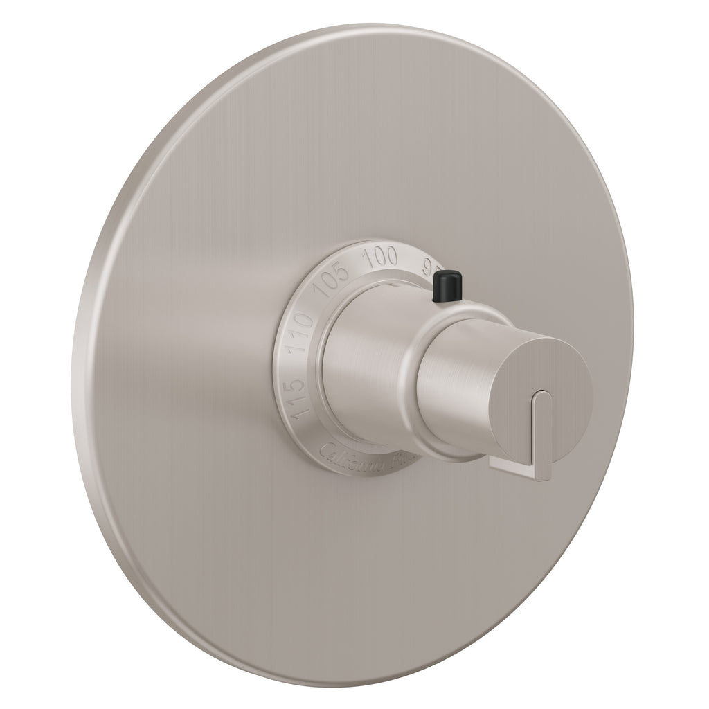 California Faucets Jalama StyleTherm Termostático de 3/4" - Placa Redonda - Níquel Satinado