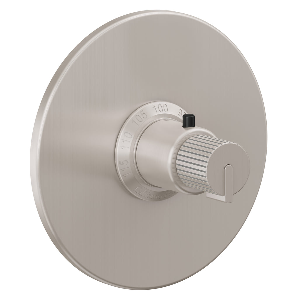 California Faucets Jalama StyleTherm Termostático de 3/4" - Placa Redonda - Níquel Satinado