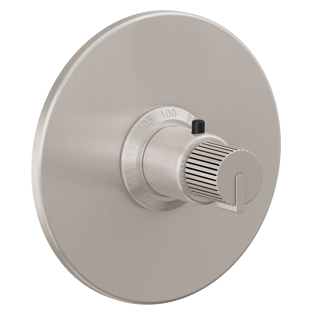 California Faucets Jalama StyleTherm Termostático de 3/4" - Placa Redonda - Níquel Satinado