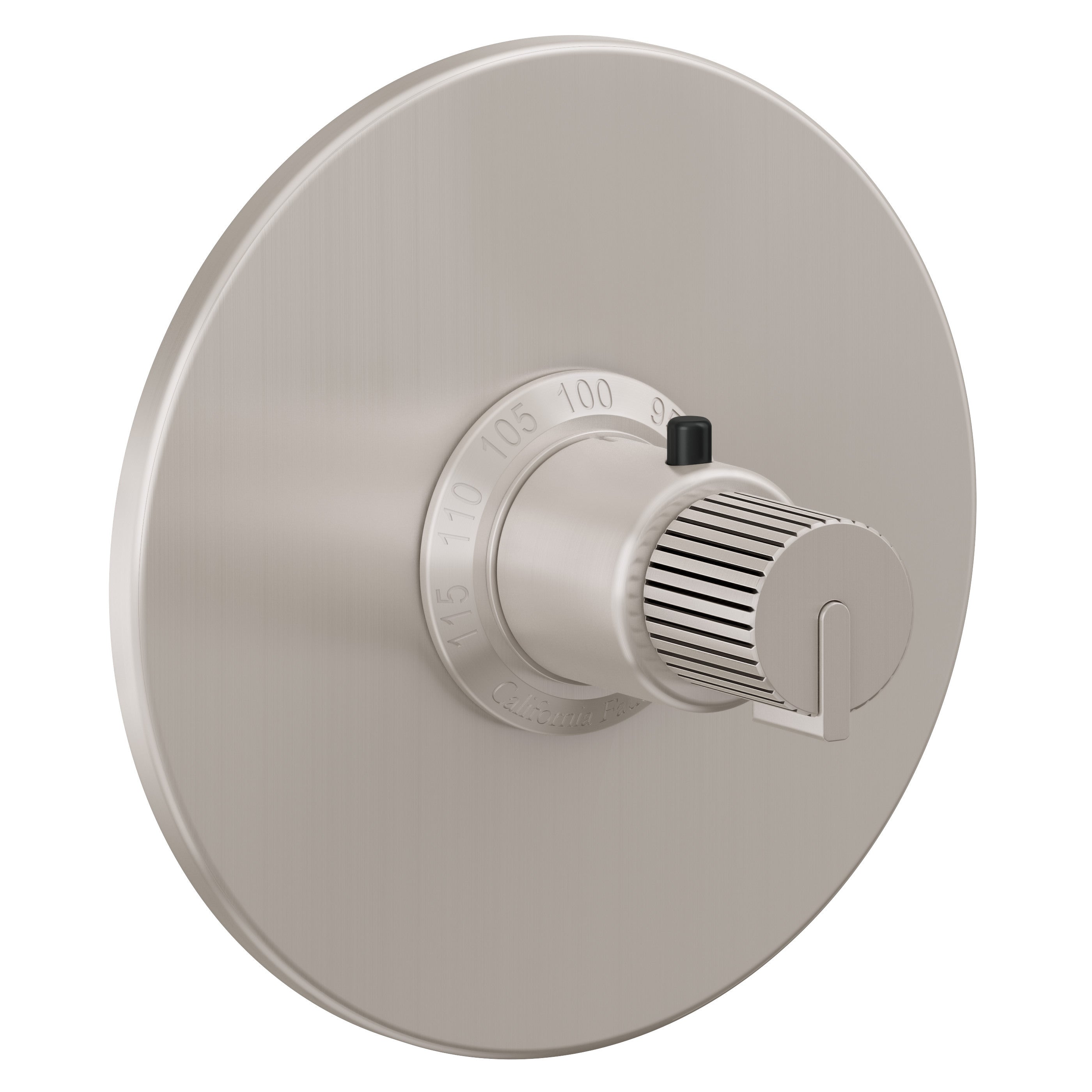 California Faucets Jalama StyleTherm Termostático de 3/4" - Placa Redonda - Níquel Satinado