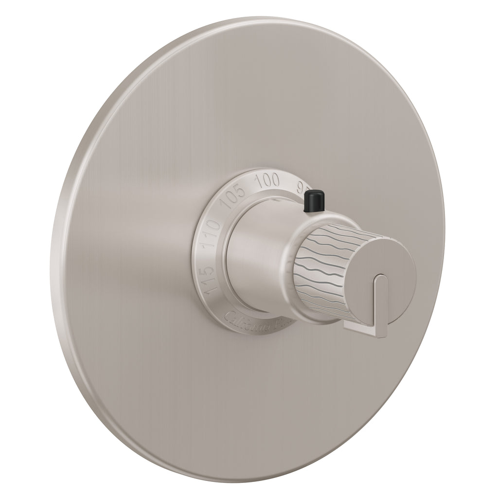 California Faucets Jalama StyleTherm Termostático de 3/4" - Placa Redonda - Níquel Satinado