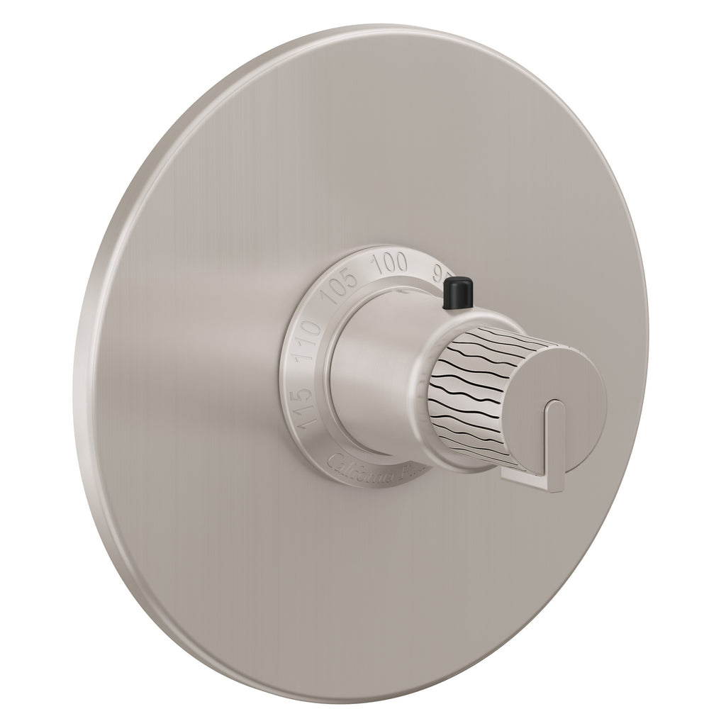 California Faucets Jalama StyleTherm Termostático de 3/4" - Placa Redonda - Níquel Satinado