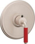 California Faucets Del Mar StyleTherm Termostático de 3/4" - Palanca Roja - Níquel Satinado