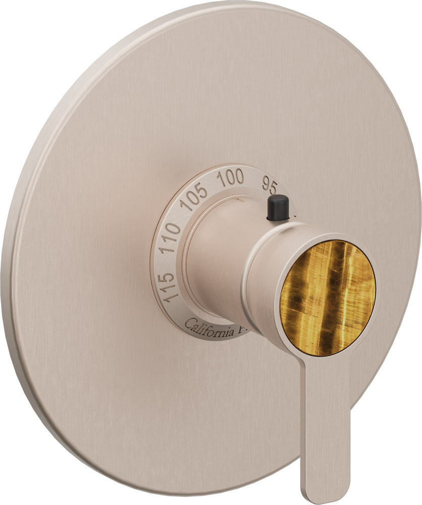 California Faucets Capitola StyleTherm Termostático de 3/4" - Placa Redonda - Níquel Satinado