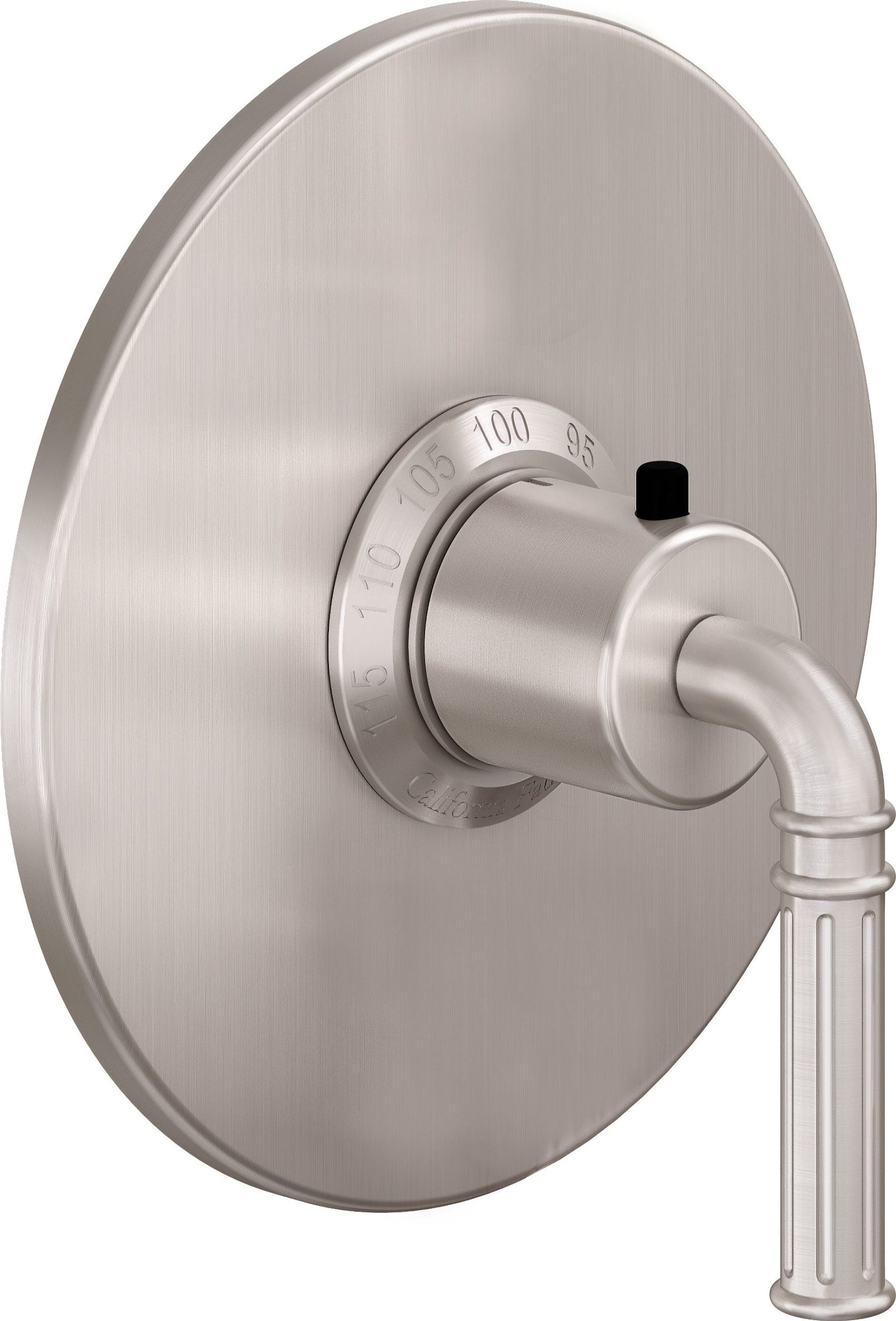 California Faucets Trousdale StyleTherm Termostático de 3/4" - Placa Redonda - Níquel Satinado