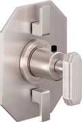 California Faucets Doheny StyleTherm con Control de Volumen Doble - Placa Octagonal - Níquel Satinado