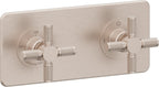 California Faucets Descanso StyleTherm Vista™ - Placa Cuadrada Sencilla (9" x 4") - Níquel Satinado