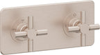 California Faucets Descanso StyleTherm Vista™ - Placa Cuadrada Sencilla (9" x 4") - Níquel Satinado
