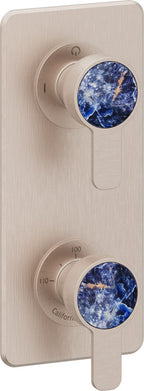 California Faucets Capitola StyleTherm Vista con Control de Una Salida - Placa Quad - Níquel Satinado