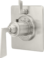 California Faucets Steampunk Bay StyleTherm con Control de Volumen Individual - Placa Plana - Níquel Satinado