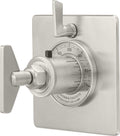 California Faucets Steampunk Bay StyleTherm con Control de Volumen Individual - Placa Plana - Níquel Satinado