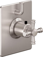 California Faucets Trousdale StyleTherm con Control de Volumen Individual - Placa Plana - Níquel Satinado