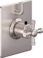 California Faucets Trousdale StyleTherm con Control de Volumen Individual - Placa Plana - Níquel Satinado