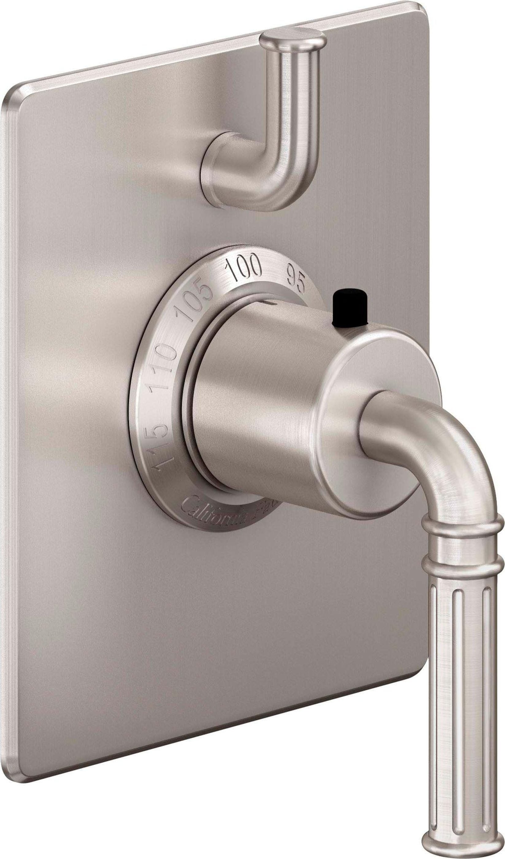 California Faucets Trousdale StyleTherm con Control de Volumen Individual - Placa Plana - Níquel Satinado