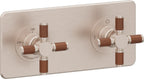 California Faucets Descanso StyleTherm Vista™ - Placa Cuadrada Sencilla (9" x 4") - Níquel Satinado