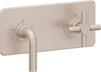 California Faucets Descanso StyleTherm Vista™ - Placa Cuadrada Sencilla (9" x 4") - Níquel Satinado