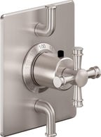 California Faucets Trousdale StyleTherm con Control de Volumen Doble - Placa Plana - Níquel Satinado