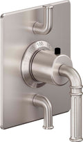 California Faucets Trousdale StyleTherm con Control de Volumen Doble - Placa Plana - Níquel Satinado