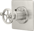 California Faucets Steampunk Bay StyleTherm Termostático de 3/4" - Placa Plana - Níquel Satinado