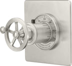 California Faucets Steampunk Bay StyleTherm Termostático de 3/4" - Placa Plana - Níquel Satinado
