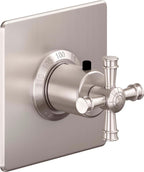 California Faucets Trousdale StyleTherm Termostático de 3/4" - Placa Plana - Níquel Satinado