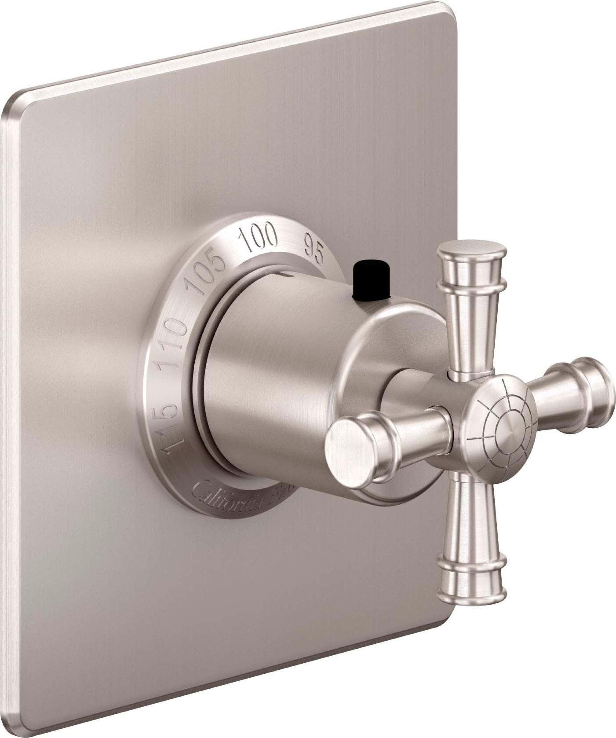 California Faucets Trousdale StyleTherm Termostático de 3/4" - Placa Plana - Níquel Satinado