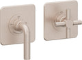 California Faucets Descanso StyleTherm Vista™ - Dos Placas Cuadradas (4" x 4" c/u) - Níquel Satinado