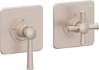 California Faucets Miramar StyleTherm Vista™ - Dos Placas Cuadradas (4" x 4" c/u) - Níquel Satinado