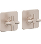 California Faucets Descanso StyleTherm Vista™ - Dos Placas Cuadradas (4" x 4" c/u) - Níquel Satinado