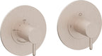 California Faucets Avalon StyleTherm Vista™ - Dos Placas Redondas (4" c/u) - Níquel Satinado