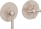 California Faucets Miramar StyleTherm Vista™ - Dos Placas Redondas (4" c/u) - Níquel Satinado