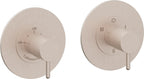 California Faucets Avalon StyleTherm Vista™ - Dos Placas Redondas (4" c/u) - Níquel Satinado