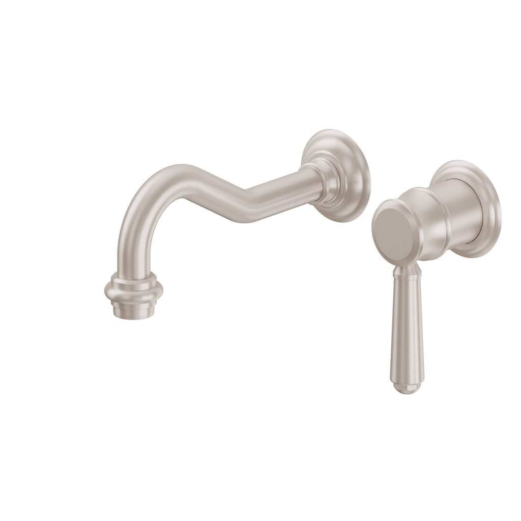 California Faucets Montecito Llave de Lavabo de Pared de Una Llave - Níquel Satinado