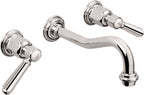California Faucets Montecito Llave de Lavabo de Pared de Dos Llaves - Cromo Pulido