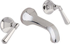 California Faucets Monterey Llave de Lavabo de Pared de Dos Llaves - Cromo Pulido