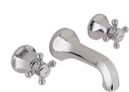 California Faucets Monterey Llave de Lavabo de Pared de Dos Llaves - Cromo Pulido