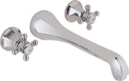 California Faucets Monterey Llave de Lavabo de Pared de Dos Llaves - Cromo Pulido