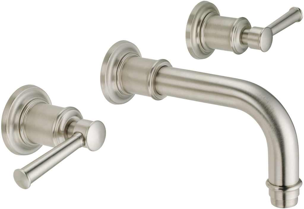 California Faucets Miramar Llave de Lavabo de Pared de Dos Manijas - Manija de Palanca