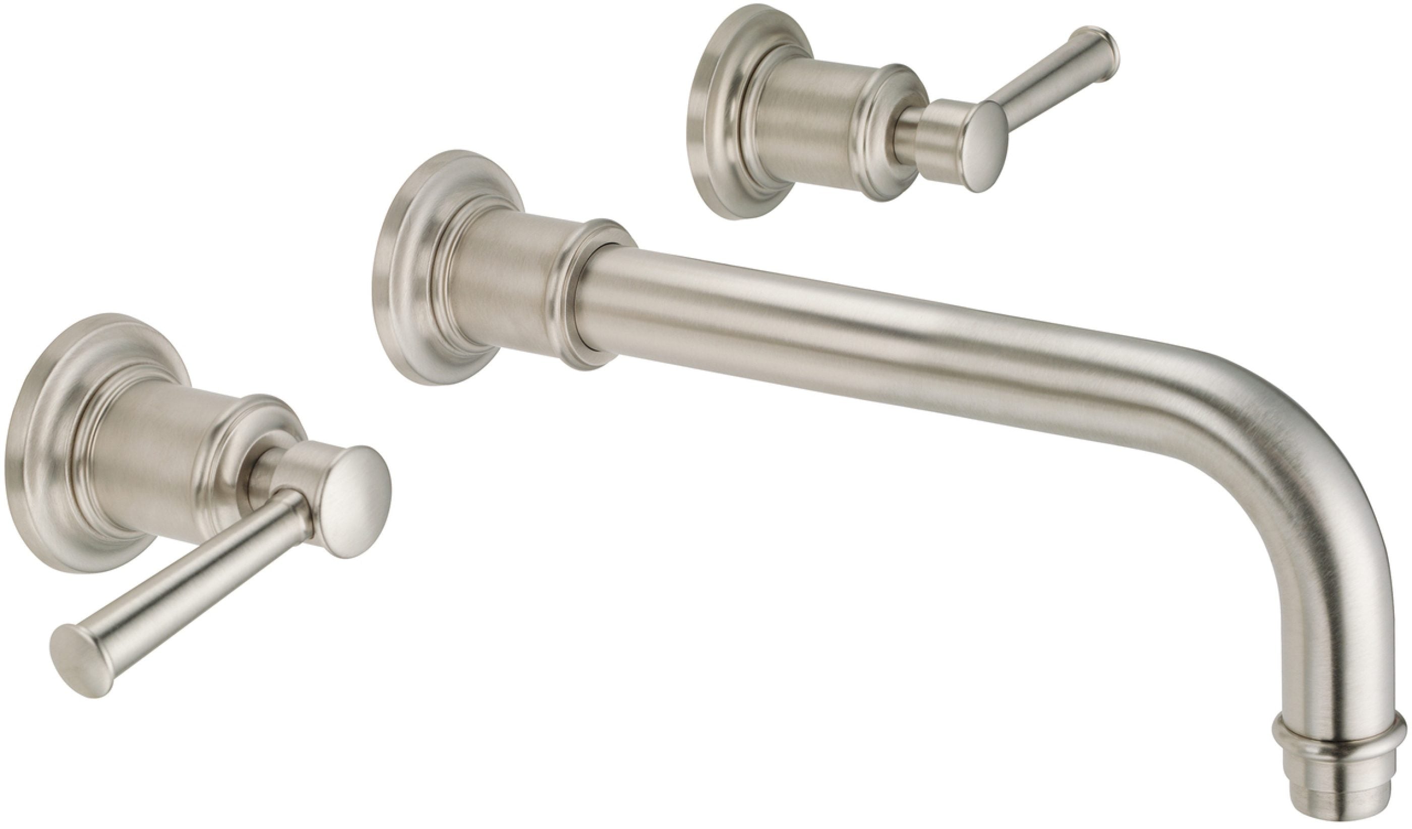 California Faucets Miramar Llave de Lavabo de Pared de Dos Manijas - Manija de Palanca