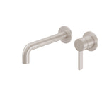 California Faucets Bel Canto Llave de Lavabo de Pared de Una Llave - Pico Extendido - Níquel Satinado