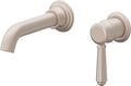 California Faucets Coronado Llave de Lavabo de Pared de Una Llave - Níquel Satinado
