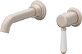 California Faucets Coronado Llave de Lavabo de Pared de Una Llave - Níquel Satinado