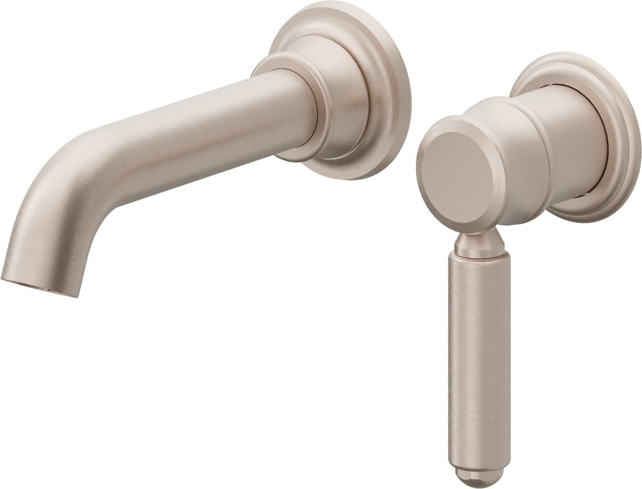 California Faucets Del Mar Llave de Lavabo de Pared de Una Llave - Níquel Satinado