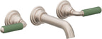 California Faucets Del Mar Llave de Lavabo de Pared de Dos Llaves - Níquel Satinado