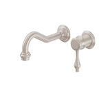 California Faucets Salinas Llave de Lavabo de Pared de Una Llave - Níquel Satinado